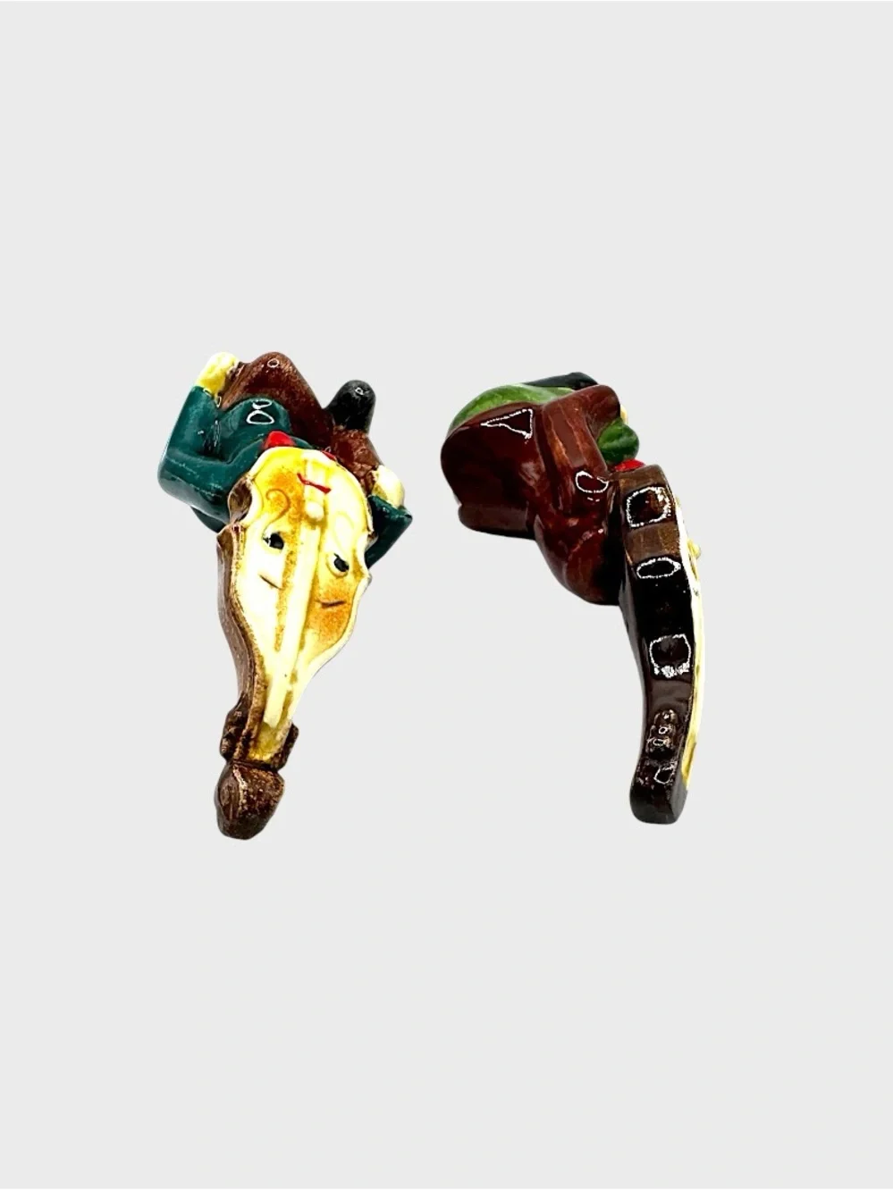 Vintage Ceramic Violin-Head Shakers